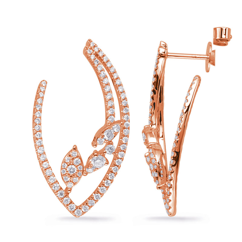 Rose Gold Diamond Earring - E8070RG