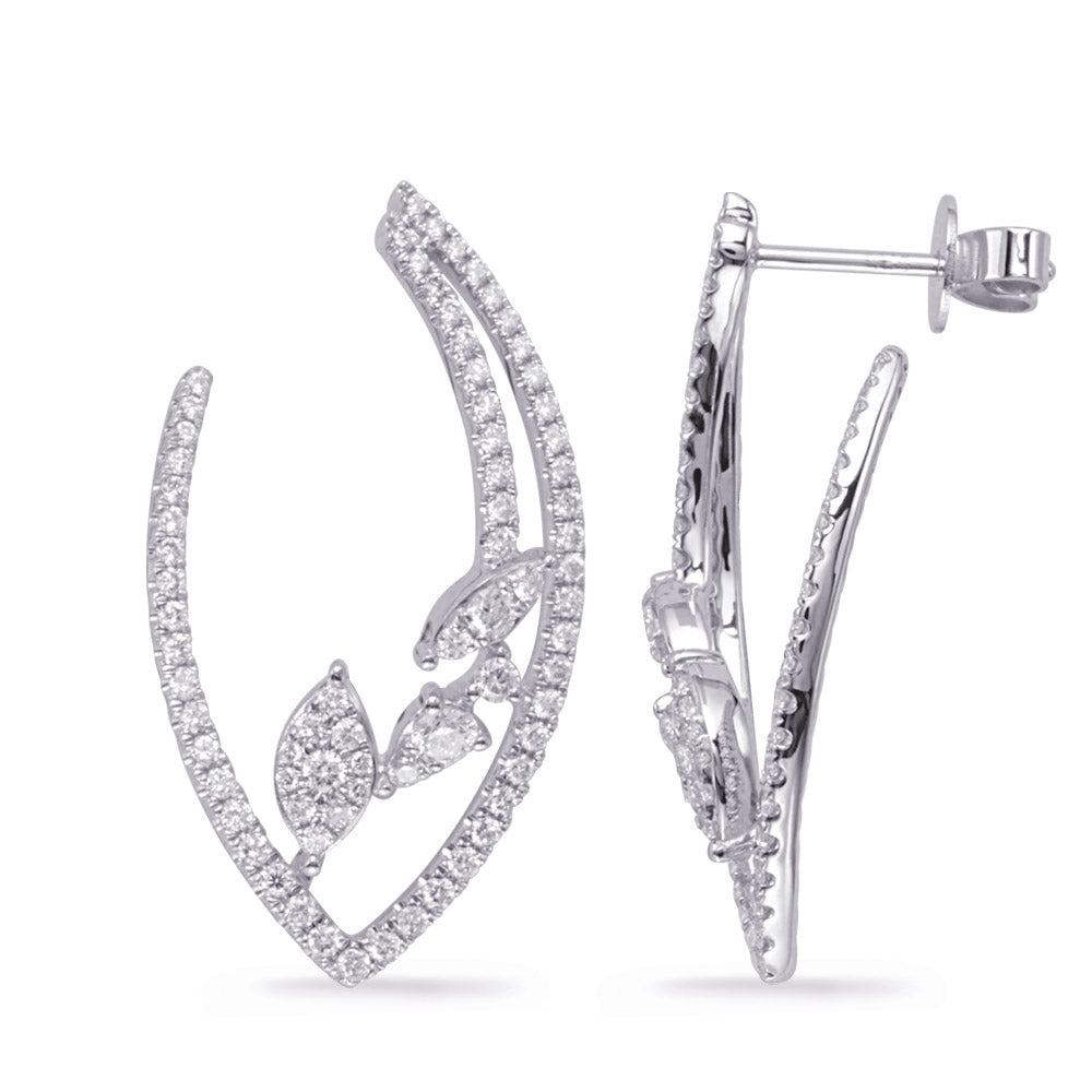 White Gold Diamond Earring - E8070WG