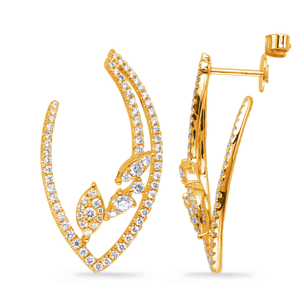 Yellow Gold Diamond Earring - E8070YG