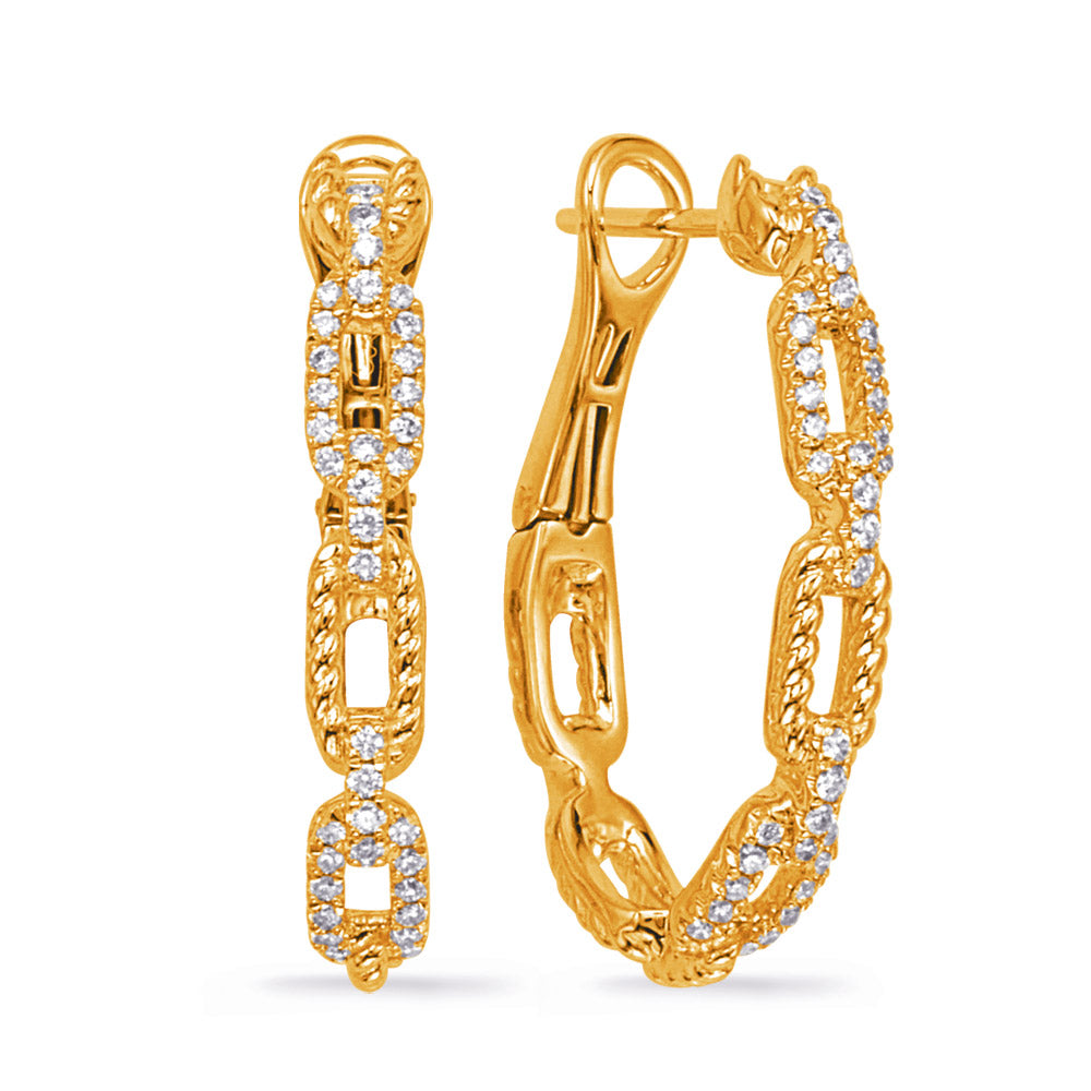 Yellow Gold Diamond Earring - E8071YG