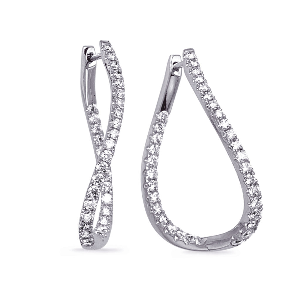 White Gold Diamond Earring - E8072WG