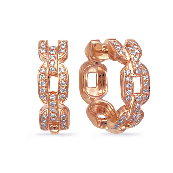 Rose Gold Diamond Earring - E8073RG