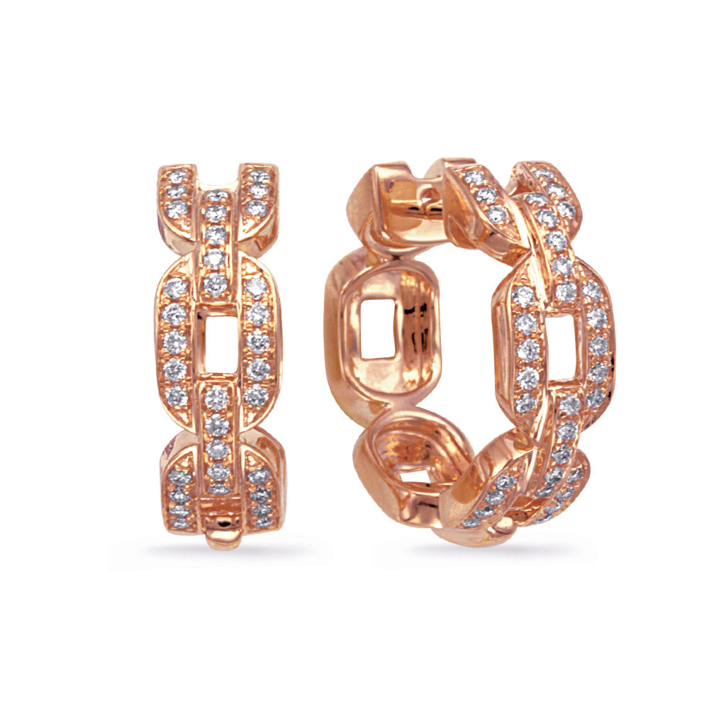 Rose Gold Diamond Earring - E8073RG