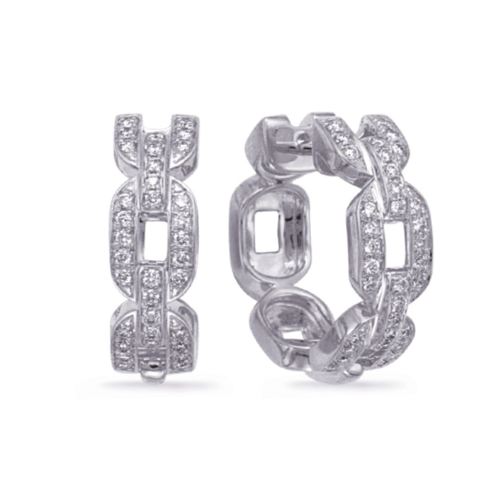 White Gold Diamond Earring - E8073WG