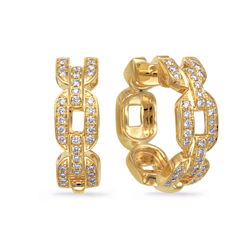 Yellow Gold Diamond Earring - E8073YG