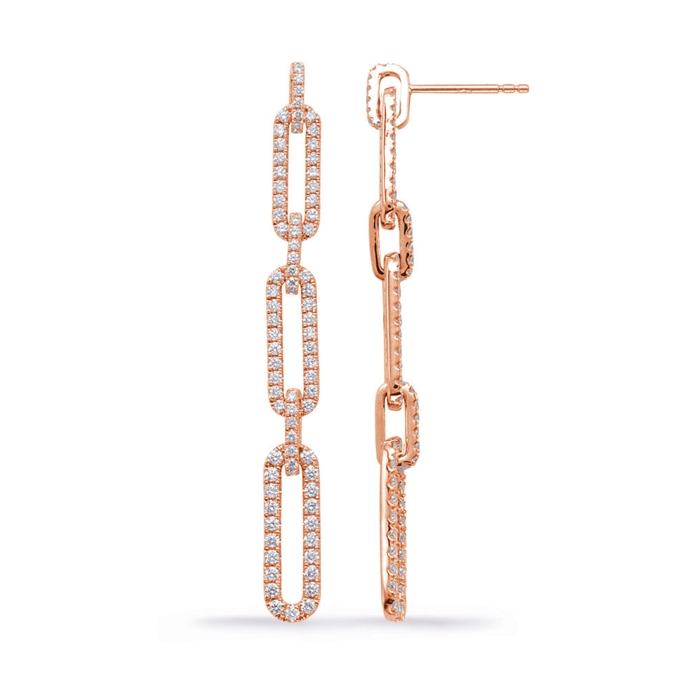 Rose Gold Diamond Earring - E8074RG