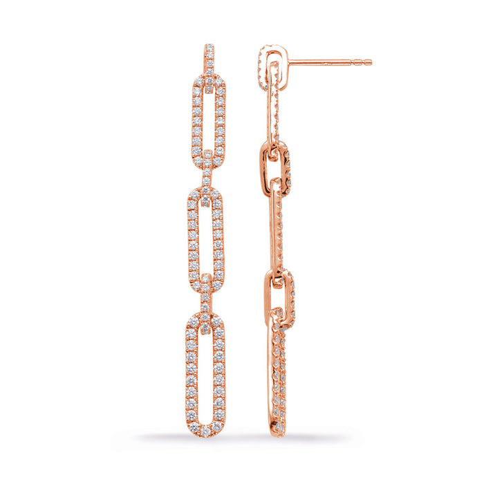 Rose Gold Diamond Earring - E8074RG