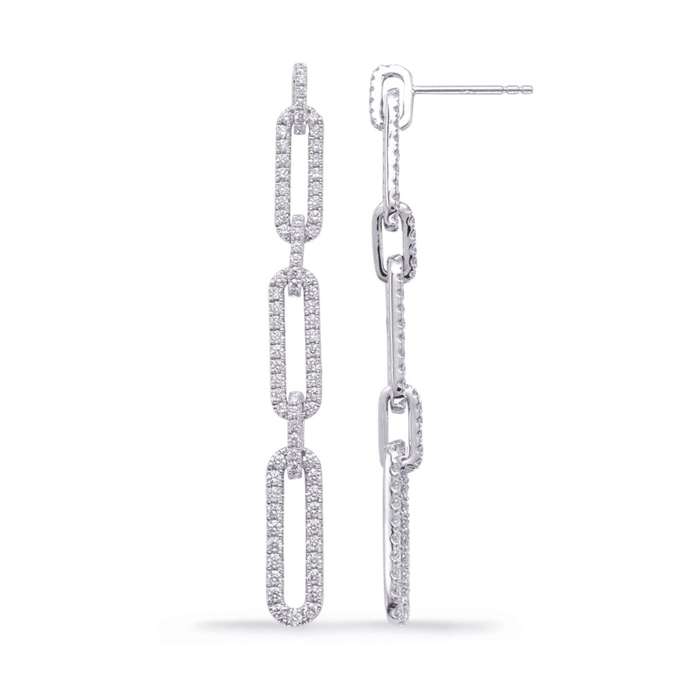 White Gold Diamond Earring - E8074WG