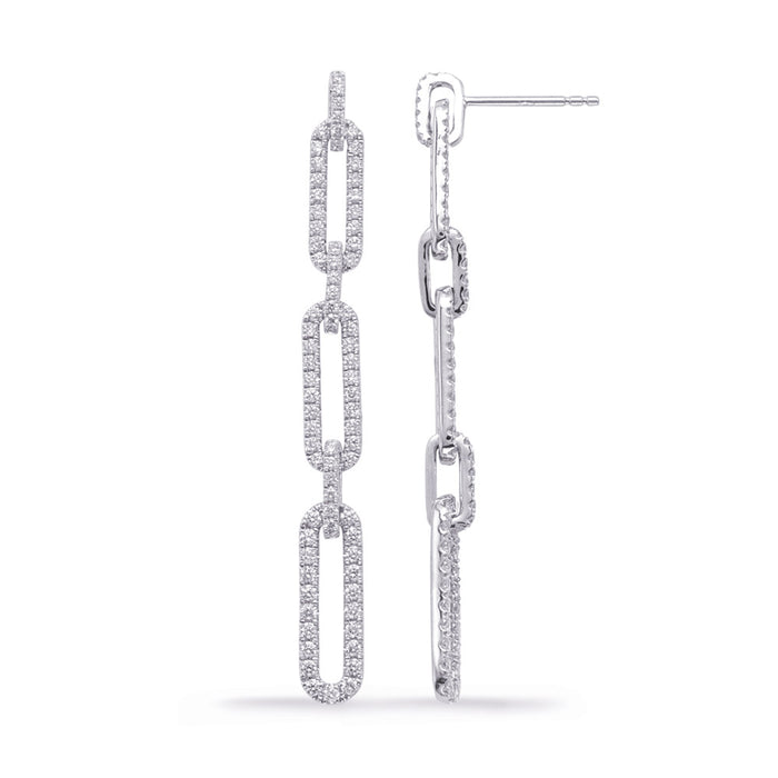 White Gold Diamond Earring - E8074WG