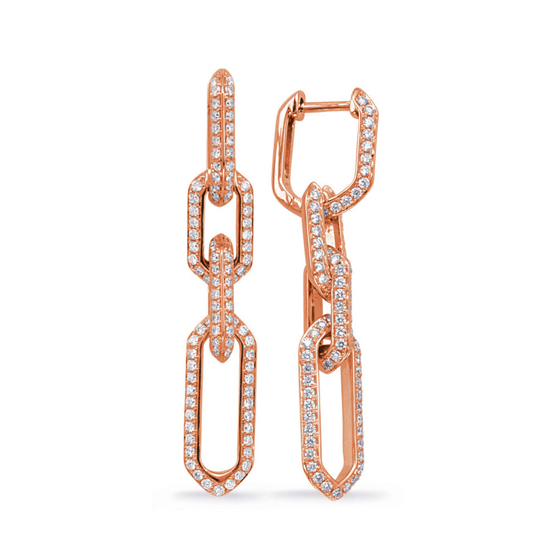 Rose Gold Diamond Earring - E8078RG