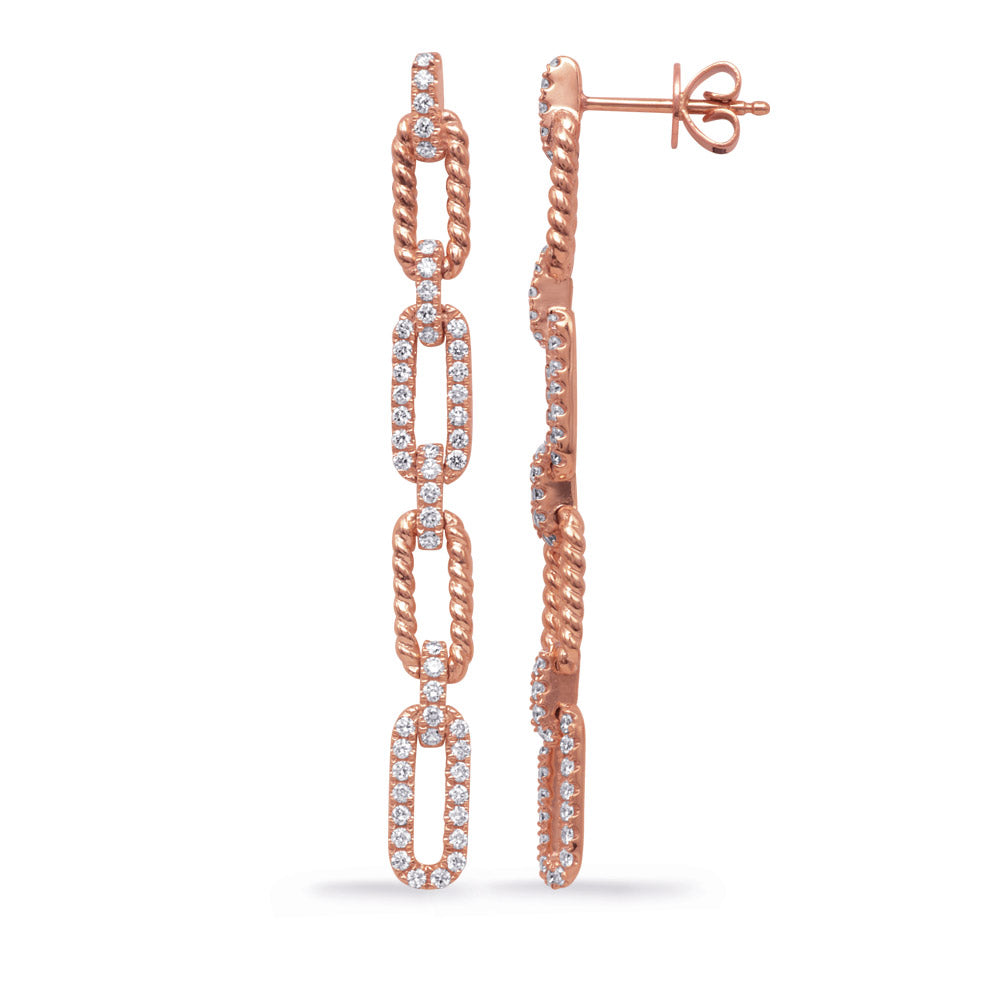 Rose Gold Diamond Earring - E8079RG