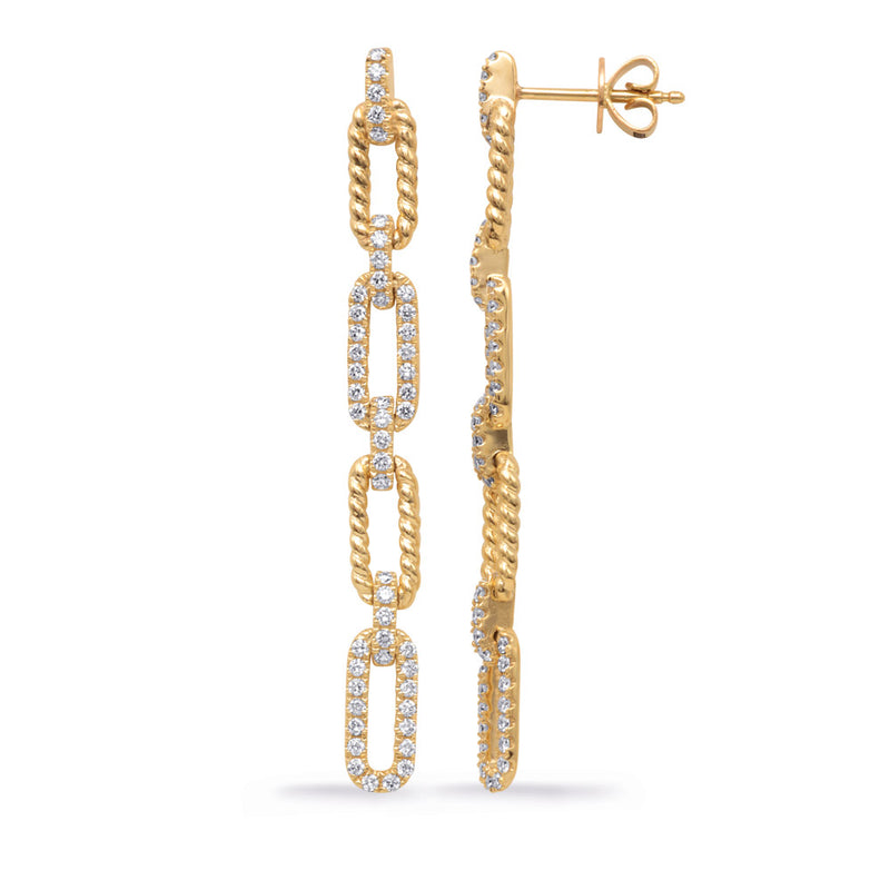 Yellow Gold Diamond Earring - E8079YG