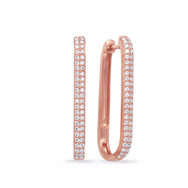 Rose Gold Diamond Earring - E8080RG