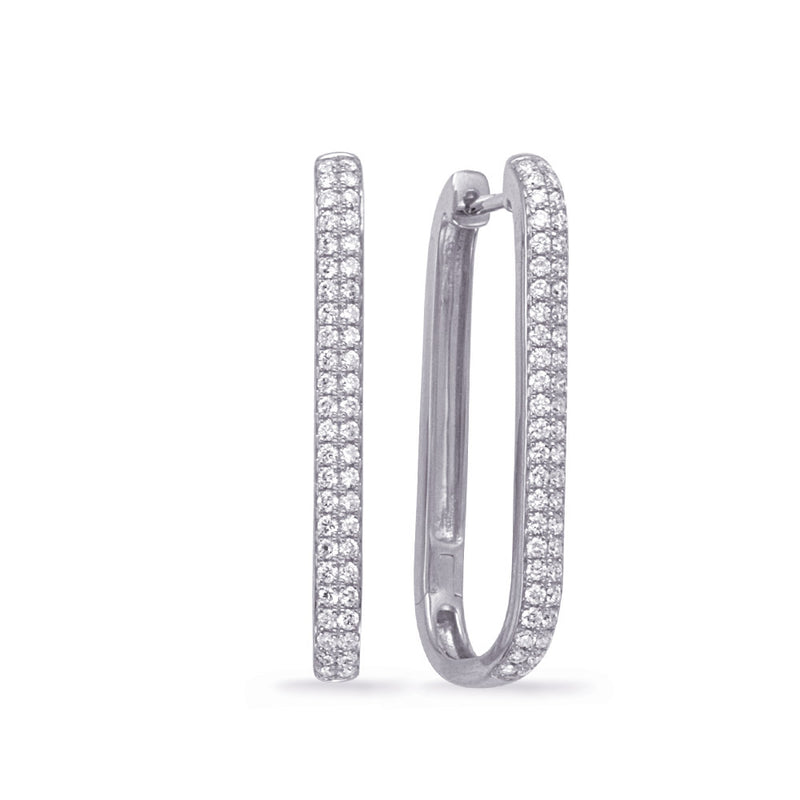 White Gold Diamond Earring - E8080WG