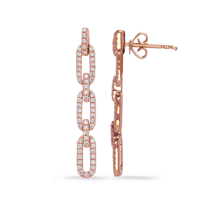 Rose Gold Diamond Earring - E8085RG