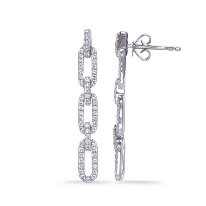 White Gold Diamond Earring - E8085WG