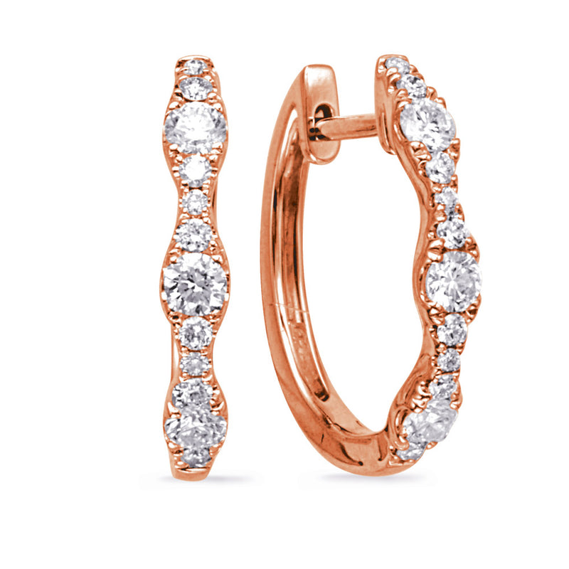 Rose Gold Diamond Earring - E8088RG