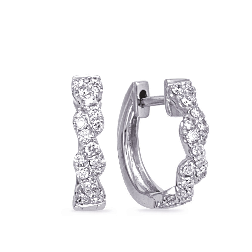 White Gold Diamond Earring - E8089WG