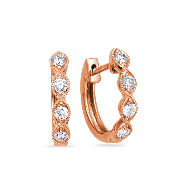 Rose Gold Diamond Earring - E8090RG