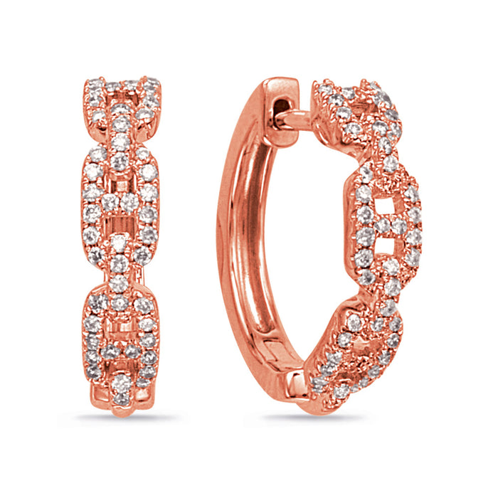 Rose Gold Diamond Earring - E8092RG