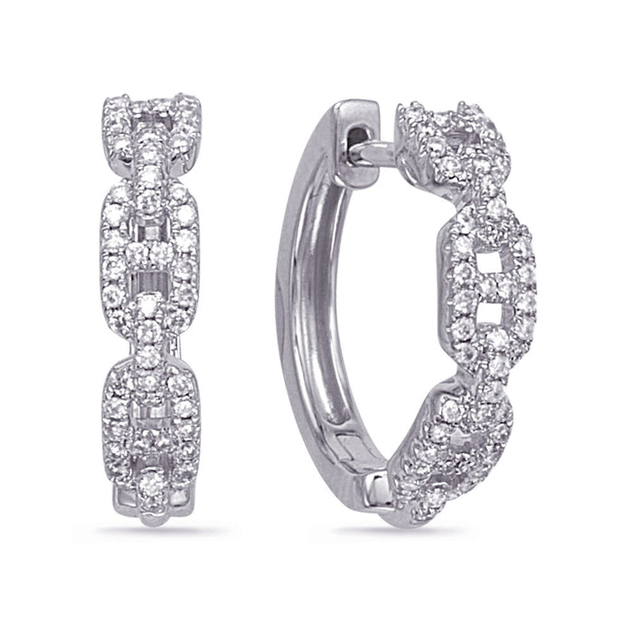 White Gold Diamond Earring - E8092WG