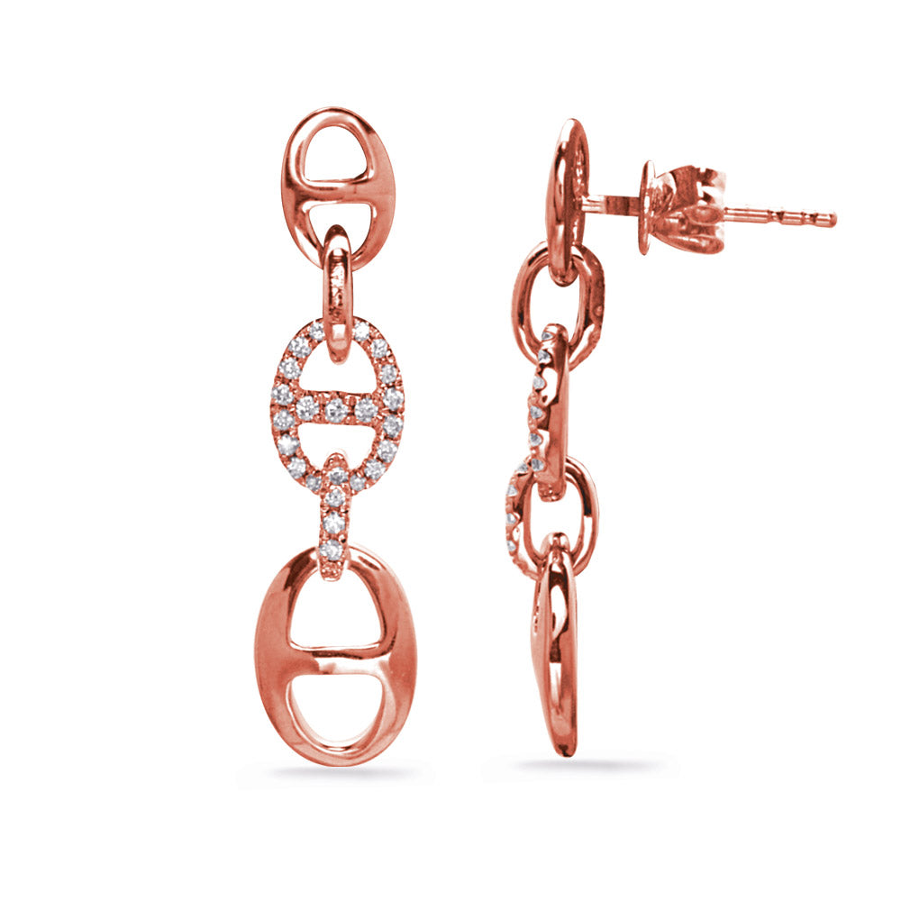 Rose Gold Diamond Earring - E8093RG