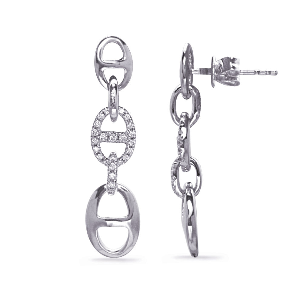 White Gold Diamond Earring - E8093WG