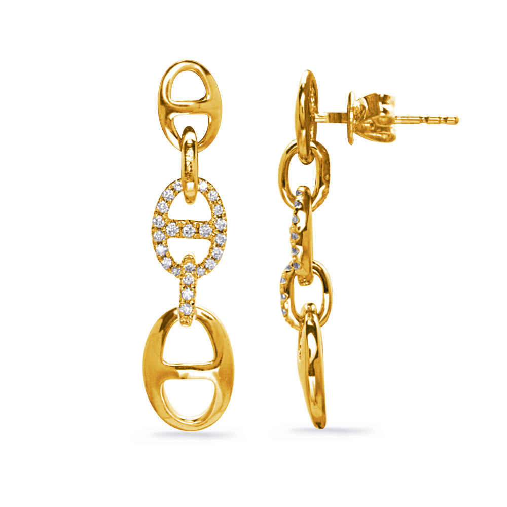 Yellow Gold Diamond Earring - E8093YG