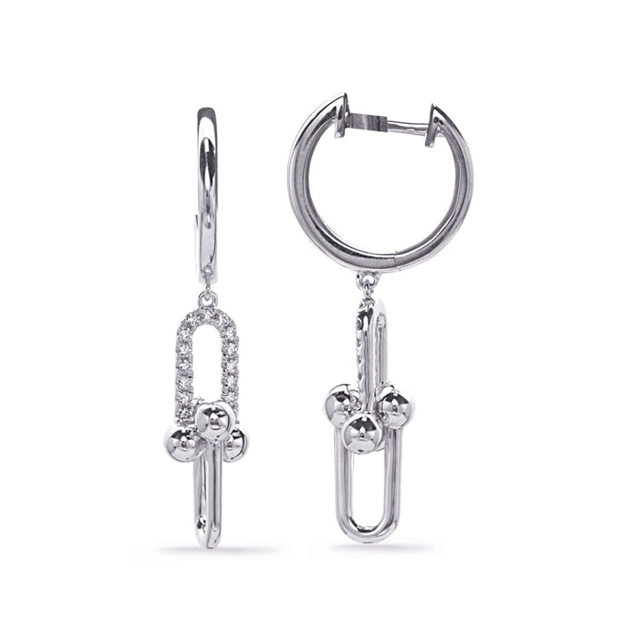 White Gold Diamond Earring - E8096WG