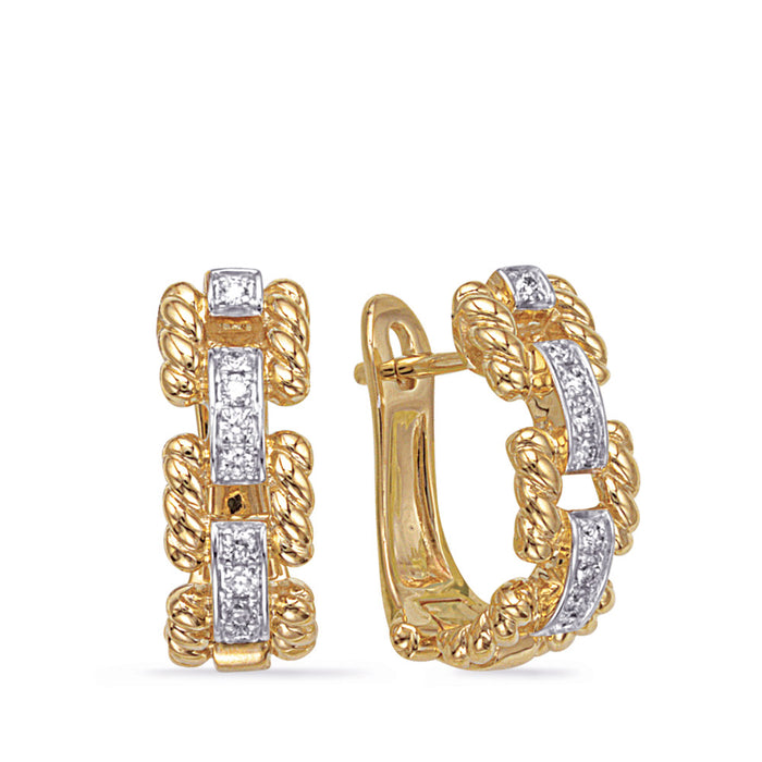 Yellow Gold Diamond Earring - E8099YG