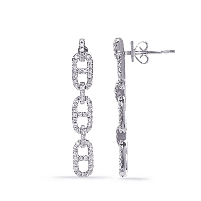 White Gold Diamond Earring - E8102WG