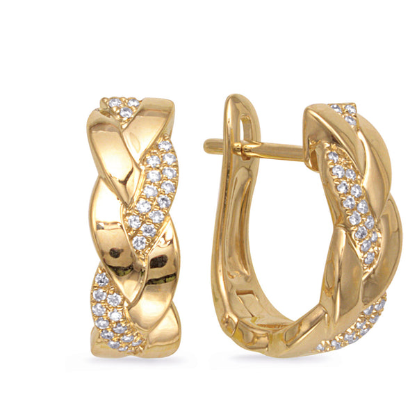 Yellow Gold Diamond Earring - E8103YG