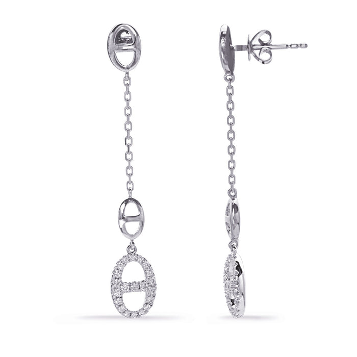 White Gold Diamond Earring - E8106WG