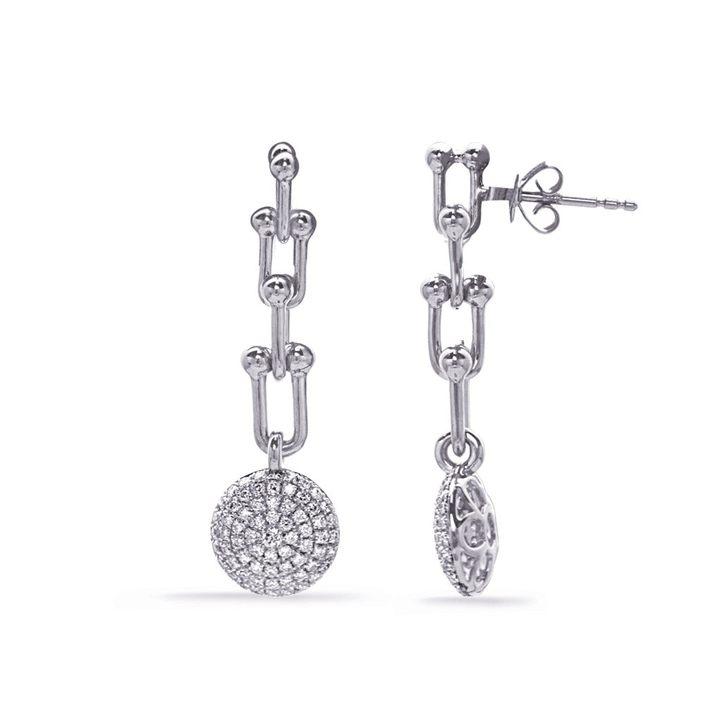 White Gold Diamond Earring - E8109WG