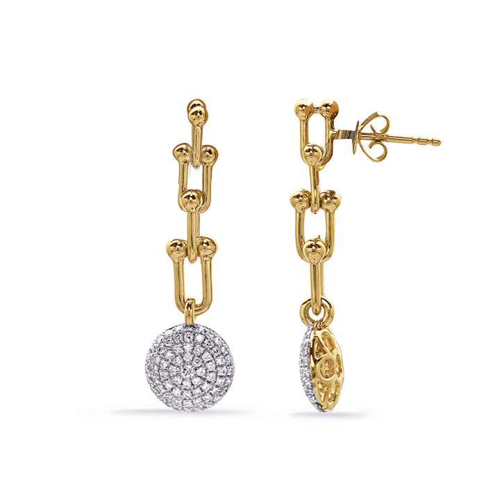 Yellow Gold Diamond Earring - E8109YG