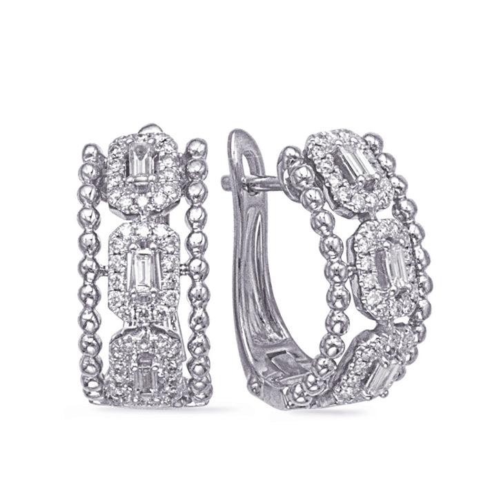 White Gold Diamond Earring - E8110WG