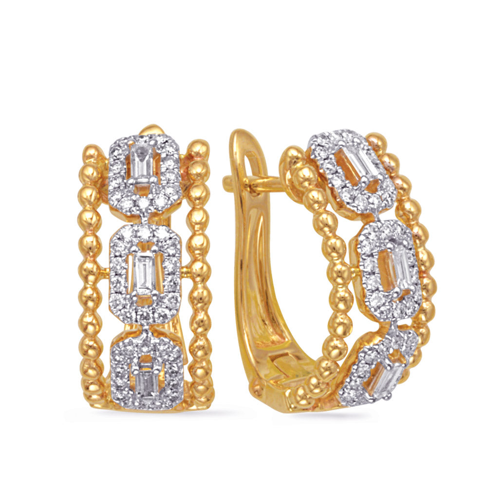 Yellow Gold Diamond Earring - E8110YG