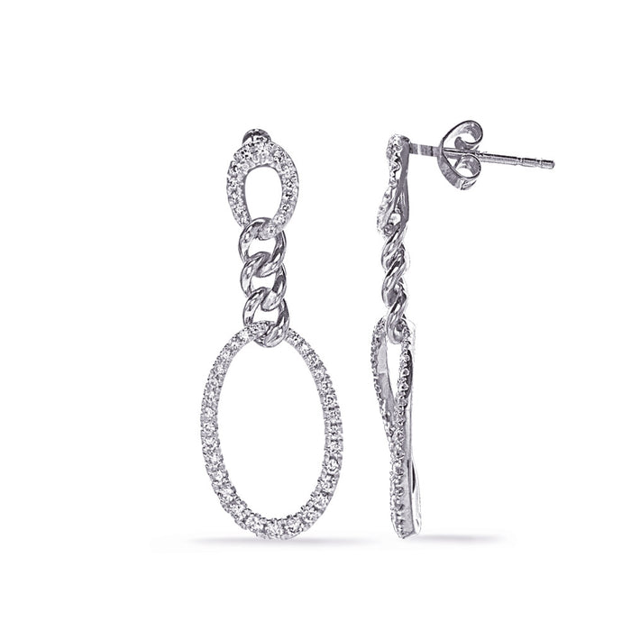 White Gold Diamond Earring - E8111WG