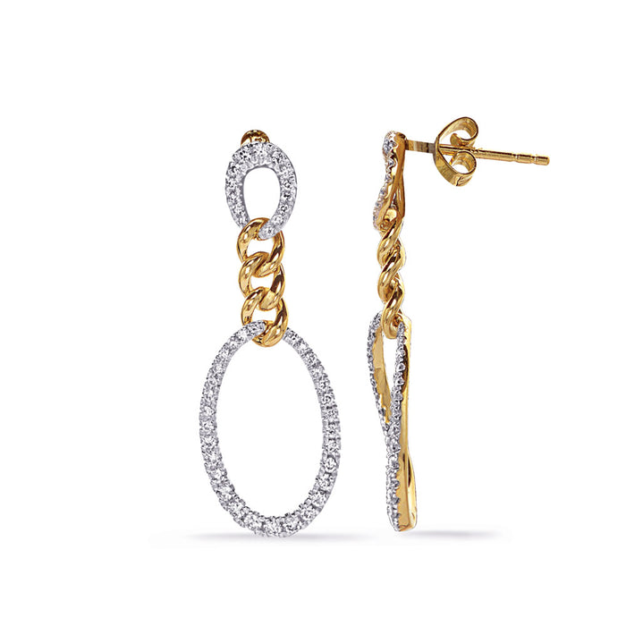 Yellow Gold Diamond Earring - E8111YG