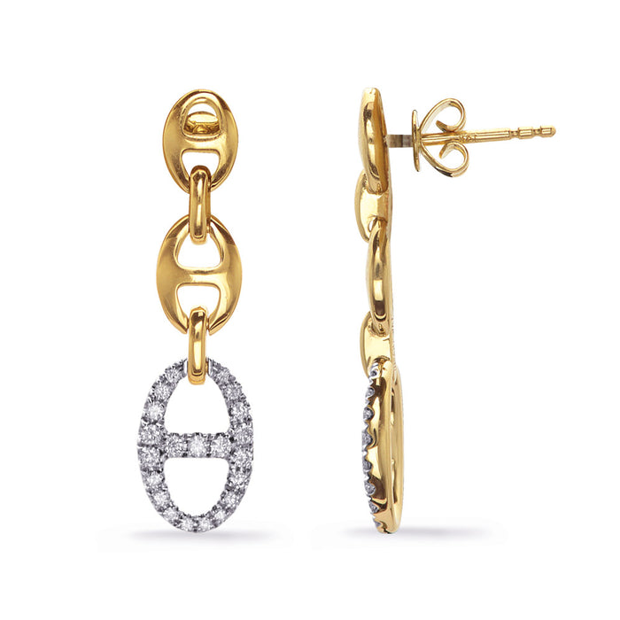 Yellow Gold Diamond Earring - E8113YG