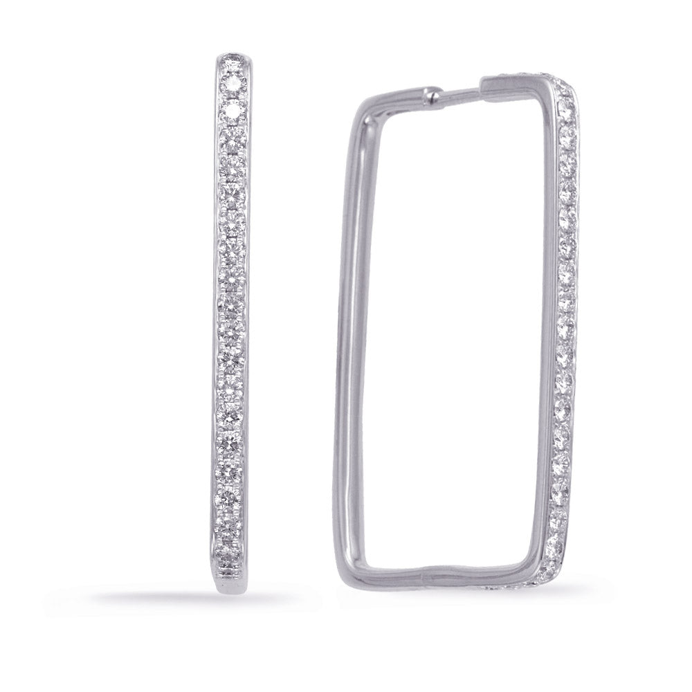 White Gold Diamond Earring - E8114WG