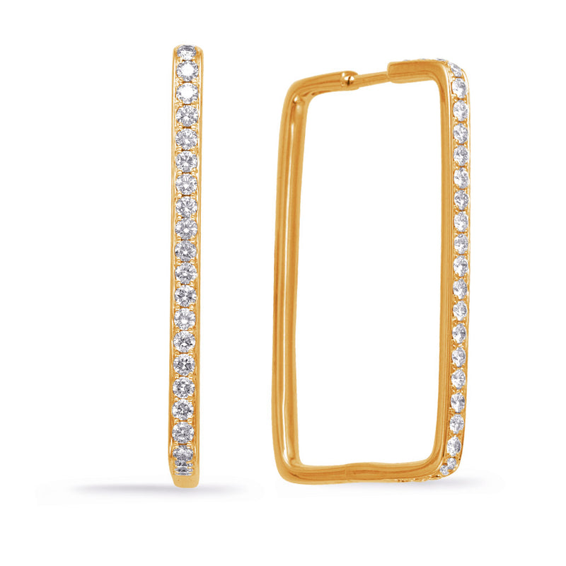 Yellow Gold  Diamond Earring - E8114YG