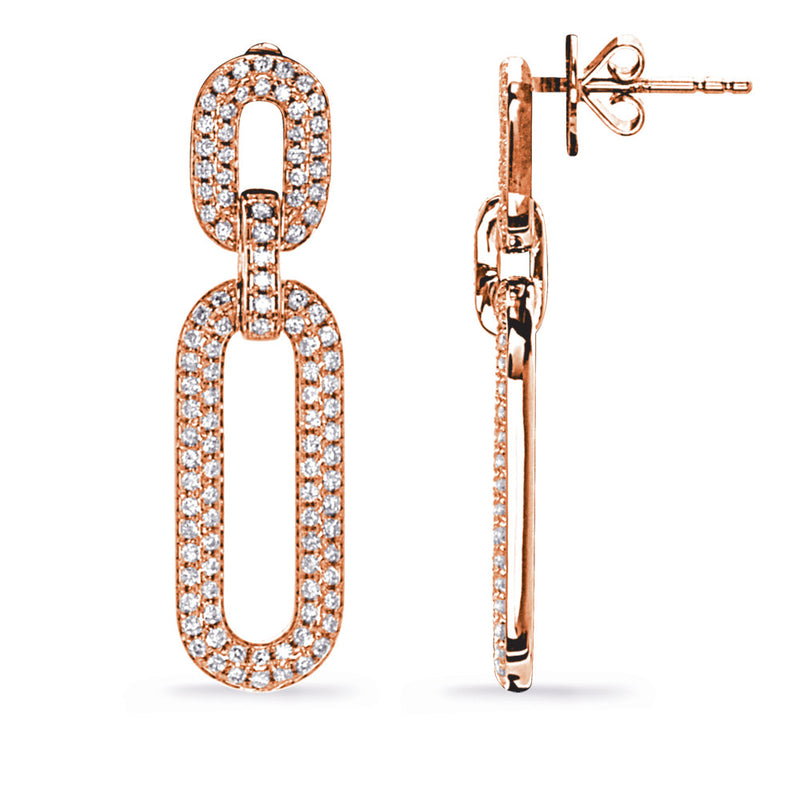 Rose Gold Diamond Earring - E8116RG