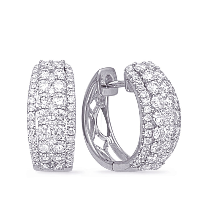 White Gold Diamond Earring - E8117WG