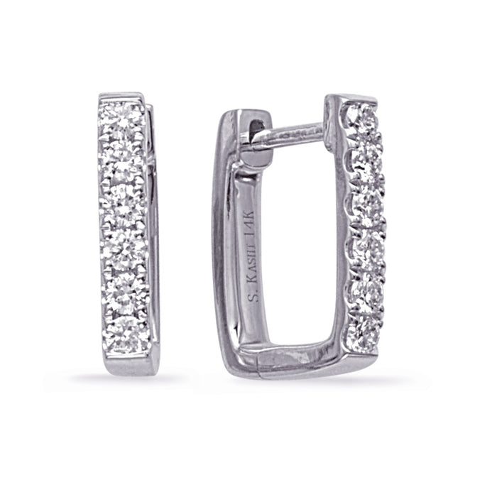 White Gold Diamond Earring - E8119WG