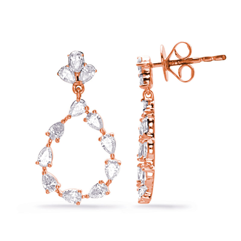 Rose Gold Diamond Earring - E8122RG