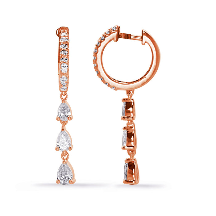 Rose Gold Diamond Earring - E8123RG