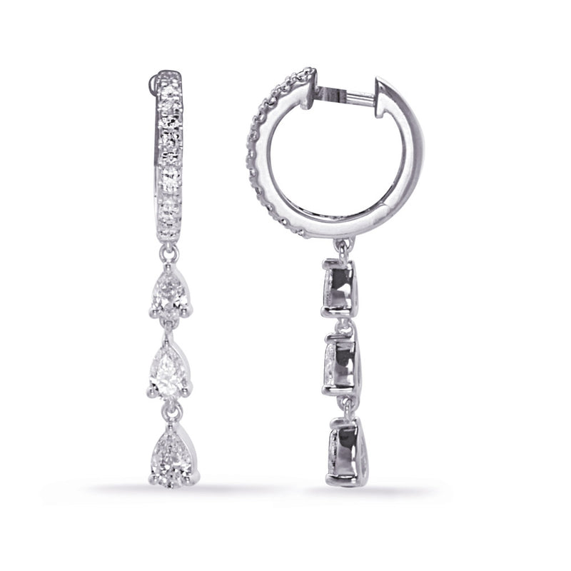 White Gold Diamond Earring - E8123WG