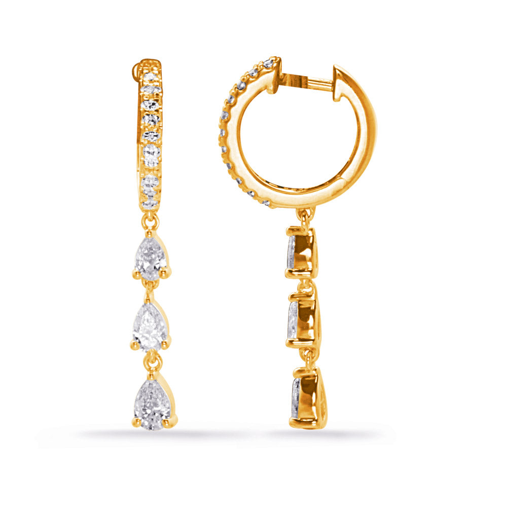 Yellow Gold Diamond Earring - E8123YG