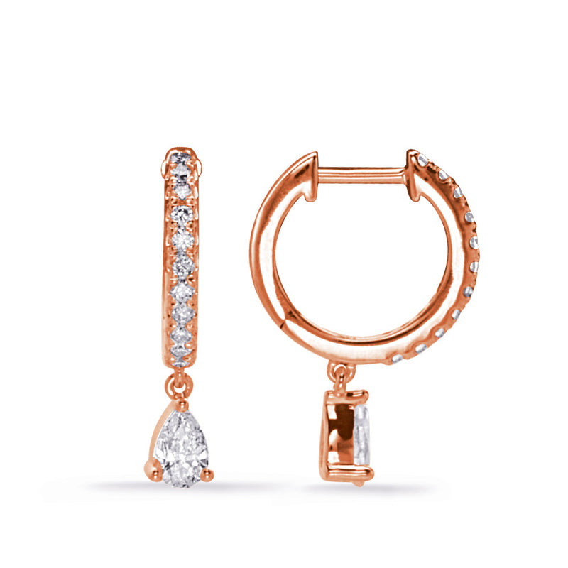 Rose Gold Diamond Earring - E8124RG